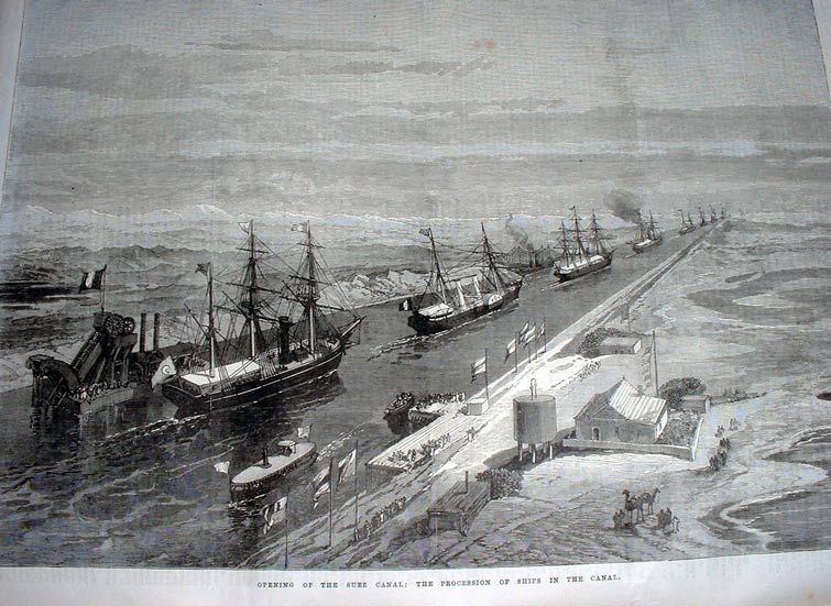 1869 opening of the Suez Canal